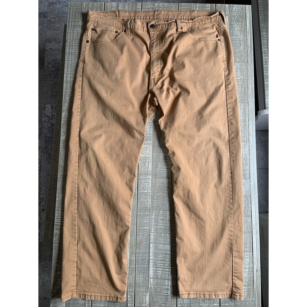 Levi's 505 Jeans Men's Size 40x30 Regular Fit‎ Tan Khaki Straight Leg Pants Levi